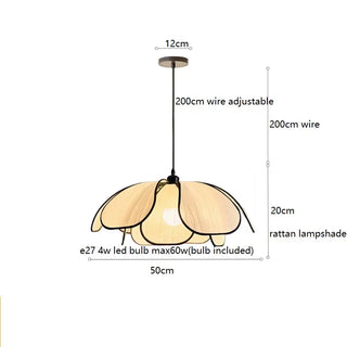 Celako™ Vimina Pendant Light | Rattan Dining Room Lighting