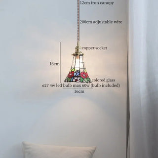 Celako™ Tuliora Pendant Light | Colored Glass Bedroom Lighting