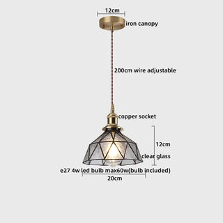 Celako™ Verelo Pendant Light | Glass American Vintage Bedroom Lighting