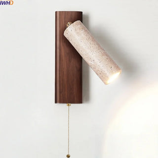 Celako™ Travera Wall Light | Travertine Bedside Lighting