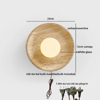 Celako™ Travertin Wall Light | Travertine Bedroom Lighting