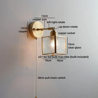 Celako™ Aurene Wall Light | Glass Living Room Lighting