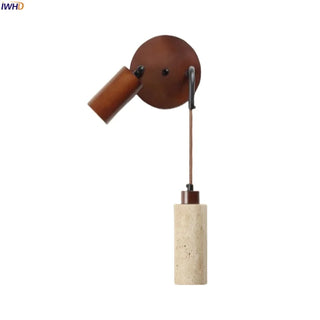 Celako™ Tivertin Wall Light | Yellow Travertine Bedroom Lighting