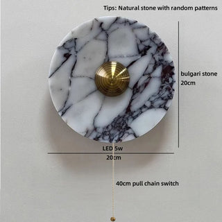 Celako™ Bulgara Wall Light | Stone Bedside Lighting
