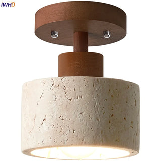 Celako™ Travia Ceiling Light | Travertine Entryway Lighting