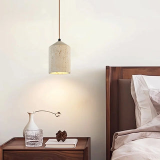 Celako™ Aurona Pendant Light | Yellow Travertine Japanese/Wabi Sabi