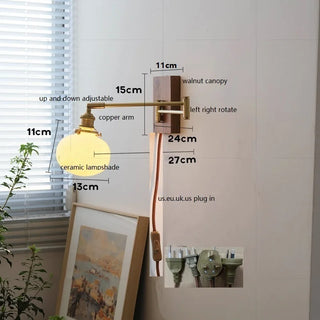 Celako™ Cascara Wall Light | Ceramic Bedroom Lighting