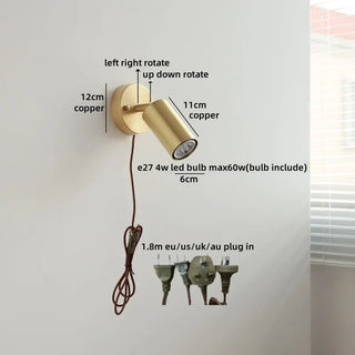 Celako™ Kavara Wall Light | Copper & Walnut Wood Bedroom Lighting