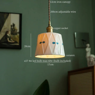 Celako™ Porzena Pendant Light | White Ceramic Kitchen Island Lighting