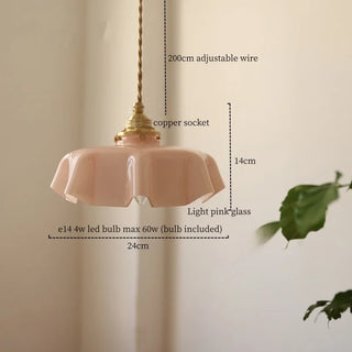Celako™ Cuivara Pendant Light | Copper Glass Bedroom Lighting