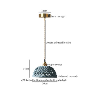 Celako™ Arcillio Pendant Light | Ceramic Bedroom Lighting