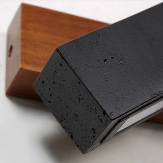 Celako™ Cuneata Wall Light | Black Travertine Bedroom Lighting