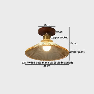 Celako™ Mellite Ceiling Light | Amber Glass Kitchen Island Lighting