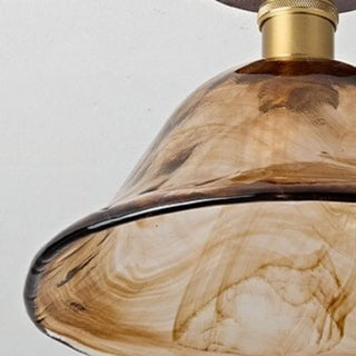 Celako™ Ambrae Ceiling Light | Amber Glass French Vintage