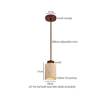 Celako™ Tavenza Pendant Light | Yellow Travertine Kitchen Island Lighting