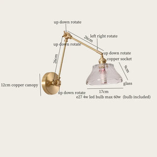 Celako™ Cuprilis Wall Light | Glass Bedroom Lighting
