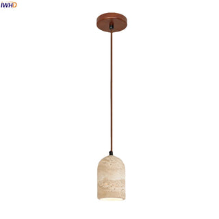 Celako™ Poroso Pendant Light | Yellow Travertine Kitchen Island Lighting