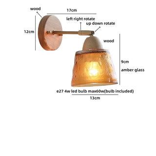 Celako™ Amberis Wall Light | Amber Glass Living Room Lighting