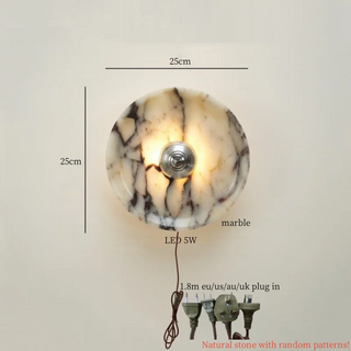 Celako™ Circara Wall Light | Marble Modern Bedroom Lighting