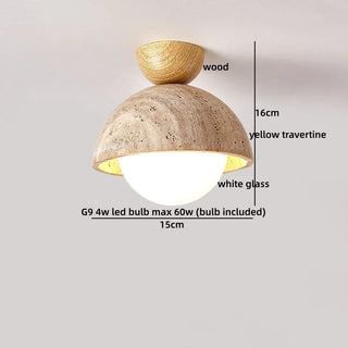Celako™ Trivara Ceiling Light | Black Travertine Living Room Lighting