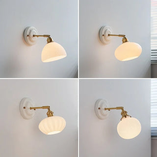 Celako™ Rondure Wall Light | Glass Copper Arm Living Room Lighting