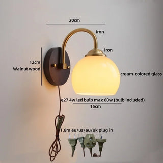 Celako™ Tavira Wall Light | Glass Bedside Lighting