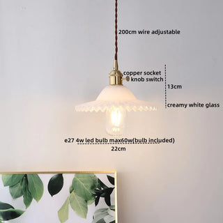 Celako™ Shakudo Pendant Light | Copper Glass Dining Room Lighting