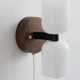 Celako™ Elara Wall Light | Walnut Wood Hallway Lighting