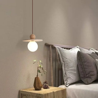 Celako™ Terravine Pendant Light | Yellow Travertine Glass Bedroom Lighting