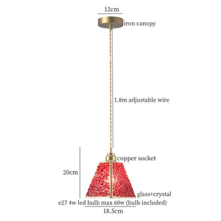 Celako™ Clarion Pendant Light | Glass And Crystal Kitchen Island Lighting