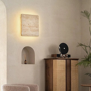 Celako™ Tavelle Wall Light | Yellow Travertine Bedroom Lighting