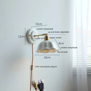 Celako™ Cerami Wall Light | Ceramic Bedroom Lighting
