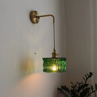Celako™ Patinor Wall Light | Green Glass Living Room