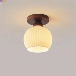 Celako™ Opalin Ceiling Light | White Glass Vintage Living Room Lighting