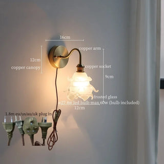 Celako™ Nebulia Wall Light | Copper Glass Bedroom Lighting