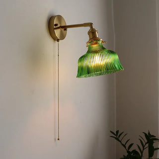 Celako™ Cuvria Wall Light | Copper Glass Bedroom Lighting