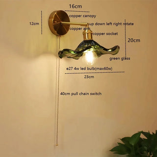 Celako™ Cuvera Wall Light | Copper & Glass Bedside Lighting