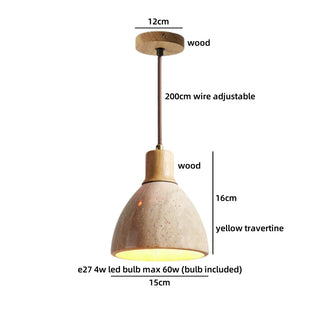 Celako™ Aviora Pendant Light | Travertine Dining Room Lighting