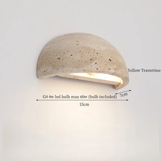 Celako™ Tivolano Wall Light | Yellow Travertine Living Room Lighting