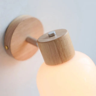 Celako™ Opaleri Wall Light | White Glass Bedroom Lighting