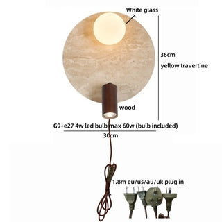 Celako™ Clario Wall Light | Travertine Hallway Lighting