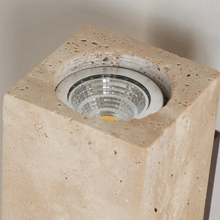 Celako™ Ishido Wall Light | Yellow Travertine Living Room Lighting