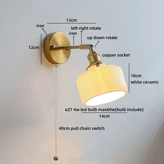 Celako™ Keramis Wall Light | Ceramic Bedroom Lighting