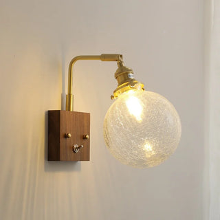 Celako™ Cuvira Wall Light | Glass Copper Bedroom Lighting