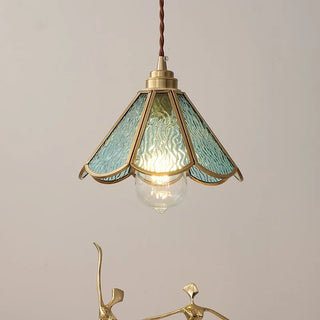 Celako™ Azuric Pendant Light | Blue Glass Bedroom Lighting