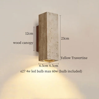 Celako™ Travetto Wall Light | Yellow Travertine Living Room Lighting