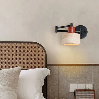 Celako™ Flavium Wall Light | Yellow Travertine Bedroom Lighting