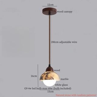Celako™ Marmoreal Pendant Light | Marble Living Room Lighting
