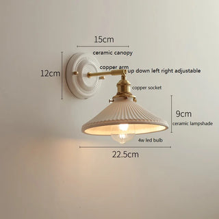 Celako™ Arcilo Wall Light | Ceramic Copper Bedroom Lighting