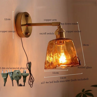 Celako™ Ambrys Wall Light | Glass Living Room Lighting